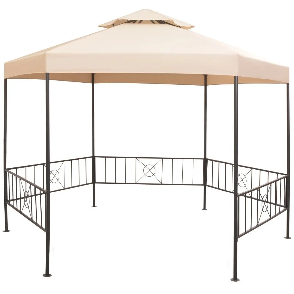 

Garden Marquee Gazebo Pavilion Tent Beige 127.2"x104.3"