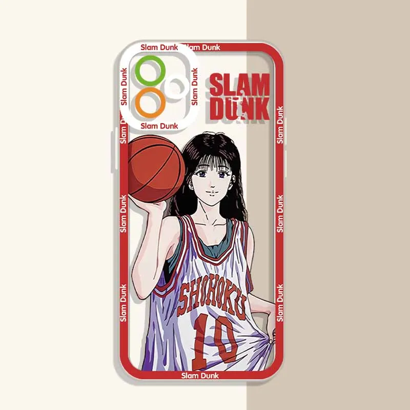 Прозрачный чехол с аниме Slam Dunk для iPhone 16 Pro Max 15 14 13 12 11 XS X XR 8 7 SE 2020 мягкий