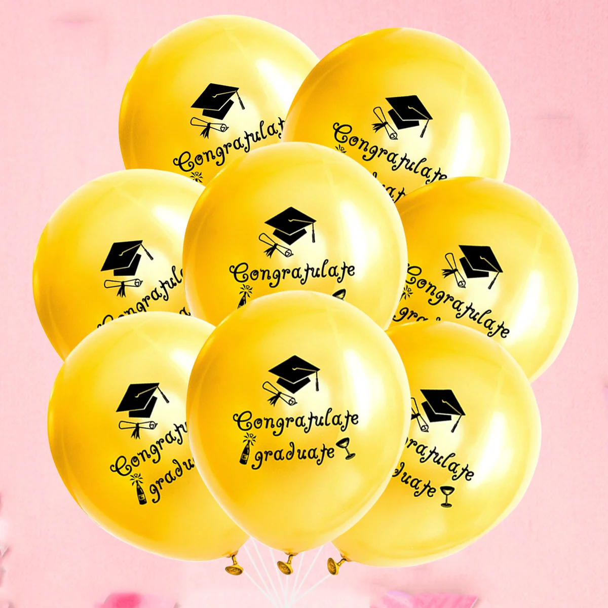 

20 Pcs Rubber Balloon Ballon Graduation Party Balloons Letter Decor Emulsion Graduation Party Decoration