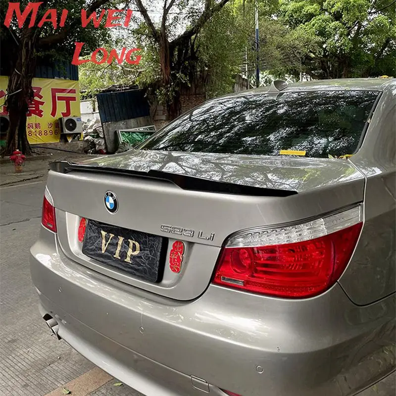 Фото Для BMW 5 серии E60 M5 520i 525i 523i M4 2004-2010 гг. Задняя крышка багажника, спойлер, крылья, аксессуары для внешней тюнинга автомобиля №4