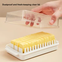 1pcs butter cutter storage box lid cheese butter dish cutter box plastic butter tray fresh keeping box kitchen tools