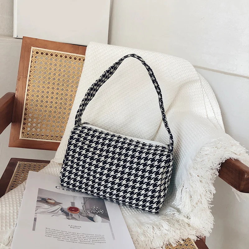 

2022 New Fashion Female Vintage Plaid Printing Shoulder Bags Women's Bag Casual Small Crossbody Bags Luxury Designer Handbag