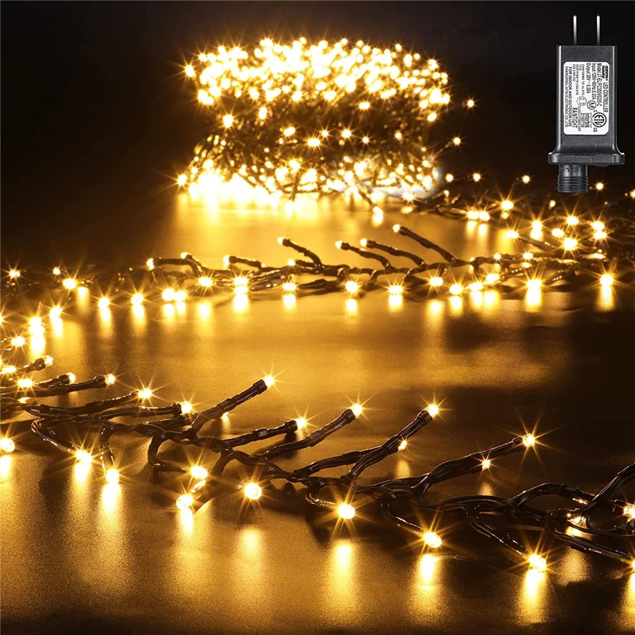 Waterproof LED Christmas Garland  Firecrackers String Lights Outdoor 20/30M Fairy Garden Lights for New Year Party Wedding Decor