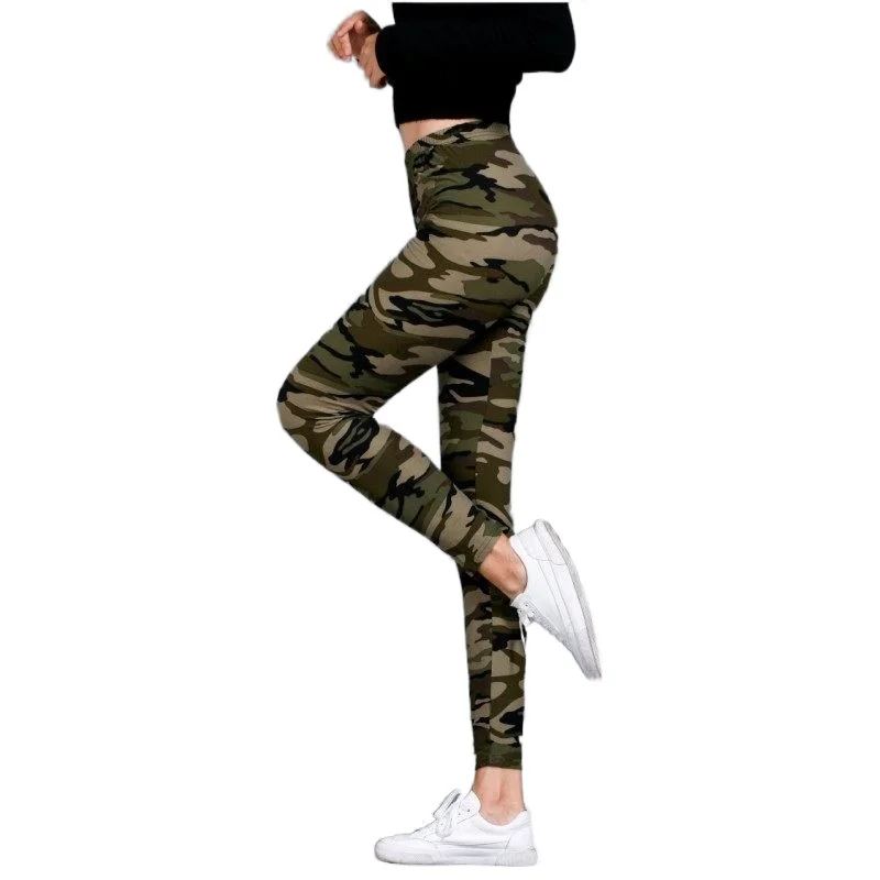 

Workout Pants Gray Blue Camouflage Printed Leggings Sport Women Fitness Army Green Polyester Skinny Leggins Push Up Sexy Jegging