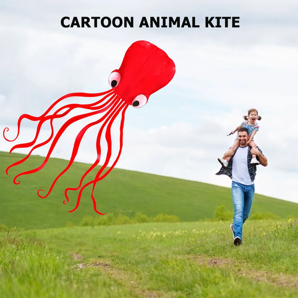 

3D Soft Octopus Kite Cartoon Animal Windsock for Kids Funny Toys Outdoor Sports Outdoor Toy Flying Activity Game