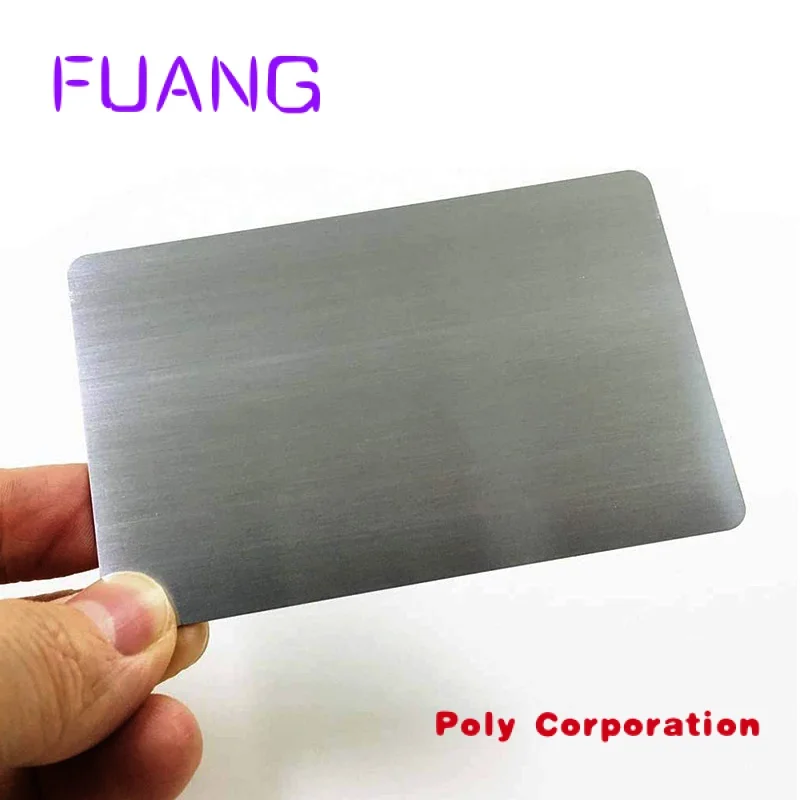 Metal Business Card Stainless Steel Brushed Sublimation NFC Card Engraving 0.5mm Blank Metal Credit Card with Chip