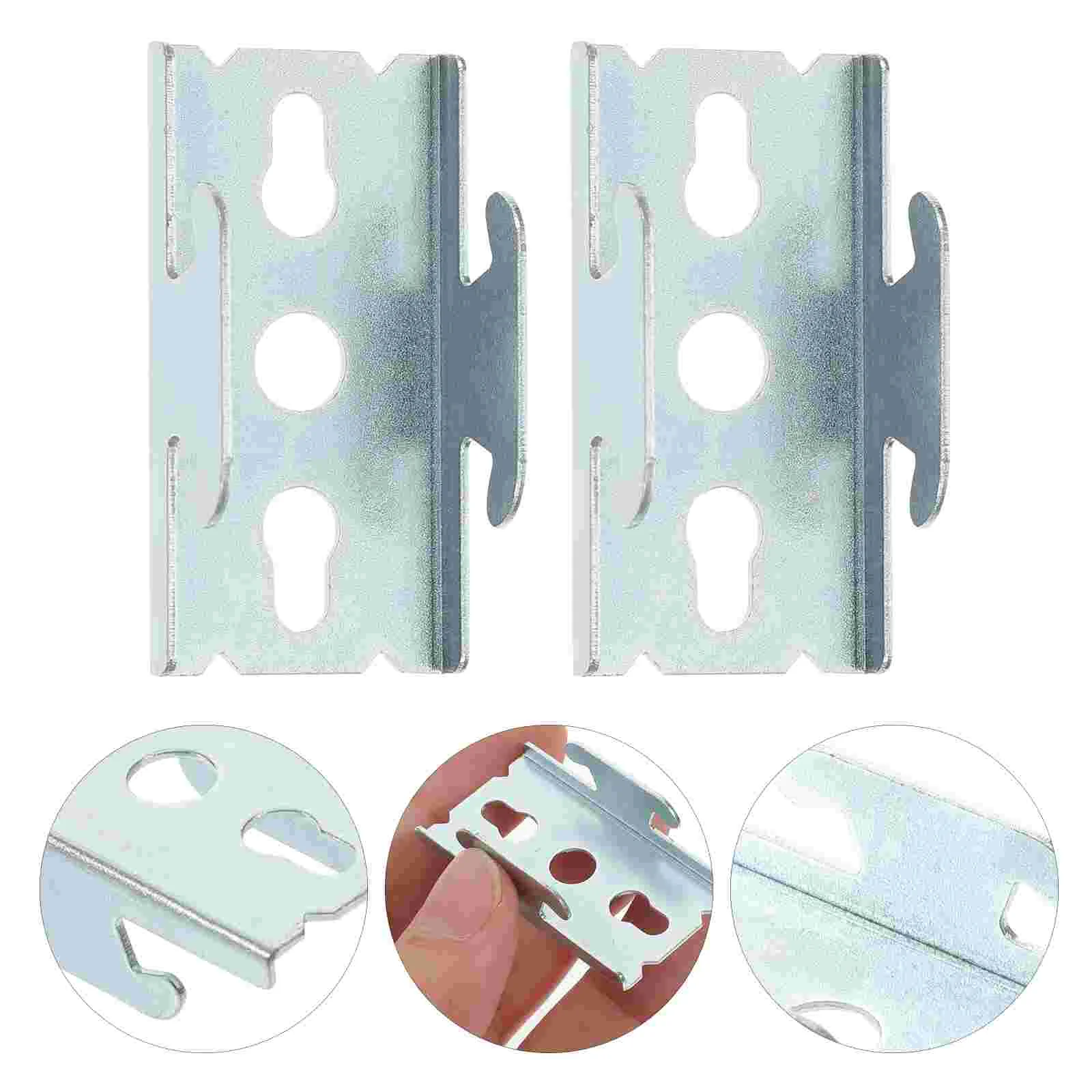 

2 Sets Dual Poles Replacement Ceiling Curtain Rod Brackets Curtain Rod Bracket Curtain Rod Holders Brackets