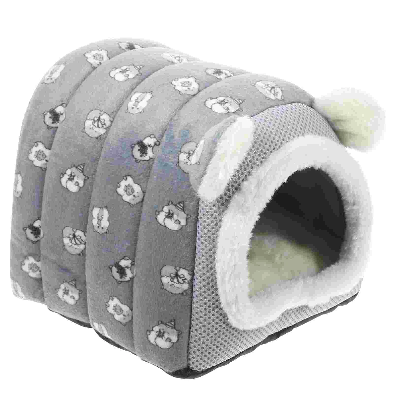 

Hamster Nest Bed House Household Hut Wear-resistant Sturdy Decor Chinchilla Accessories Lovely Warm Hideout