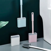 silicone toilet brush slot anti splash toilet brush hidden box soft hair gap imitation no dead household bathroom accessories