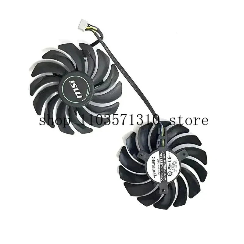 Фото Вентилятор для видеокарты 87MM PLD 092110 S12HH 4PIN DC 12V 0.4A GTX 1660 GPU для MSI Geforce GTX 1660 Super 1660Ti RTX 2060 Ventus XS OC Cooling zm №3