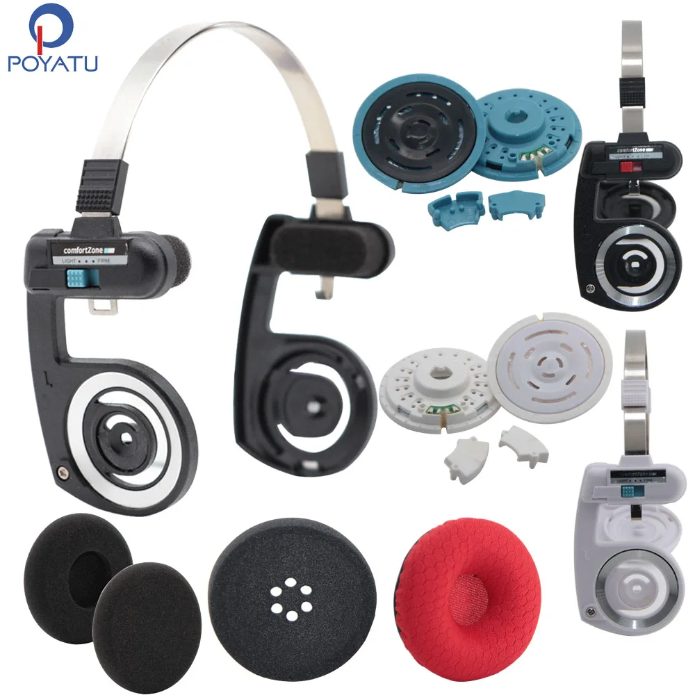 POYATU-piezas de diadema + altavoz para KOSS PP, Portapro portátil, porta-pro, reemplazo de controlador, almohadillas para la cabeza