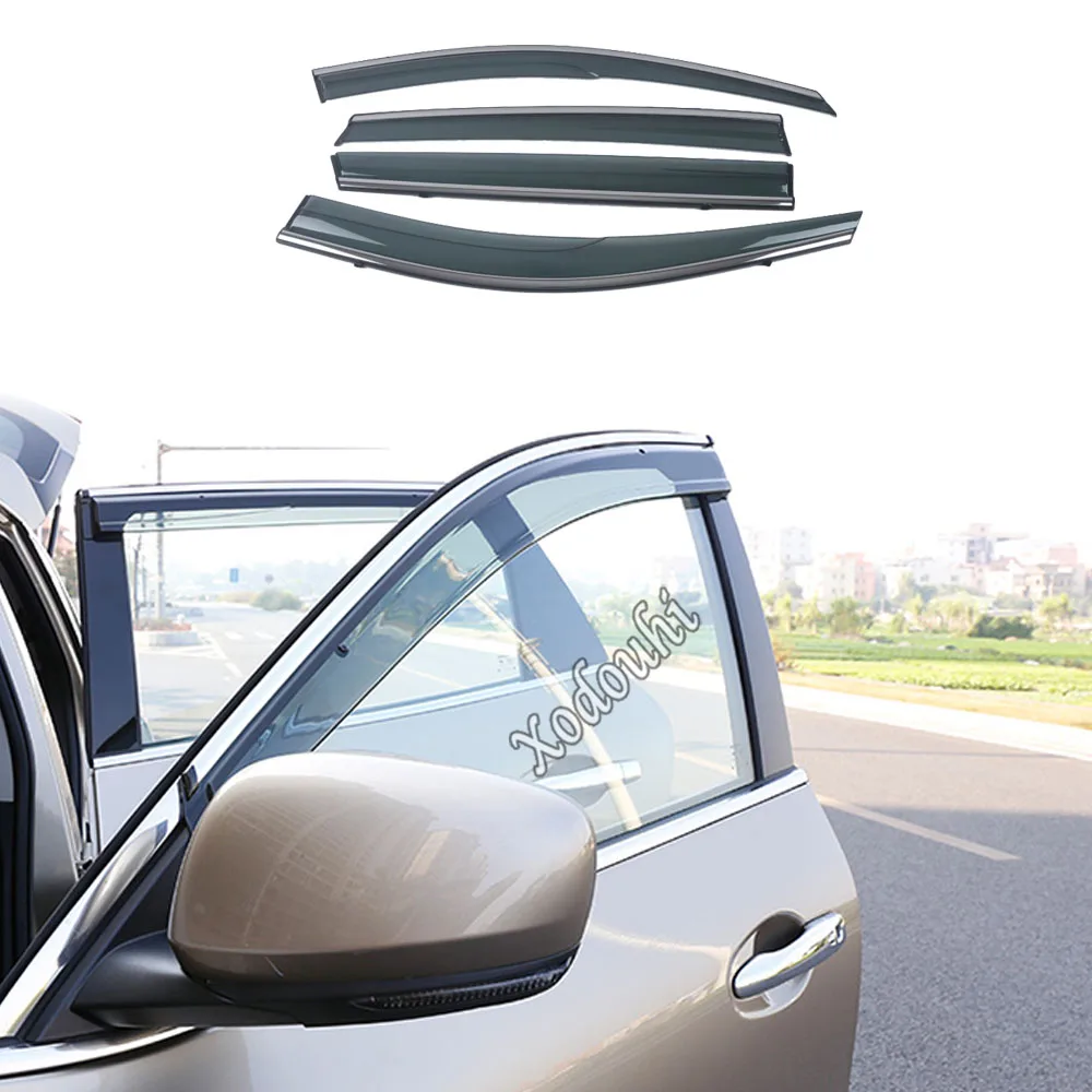 

For Renault Koleos 2017 2018 2019 2020 2021 Car Body Styling Stick Lamp Plastic Window Glass Wind Visor Rain/Sun Guard Molding