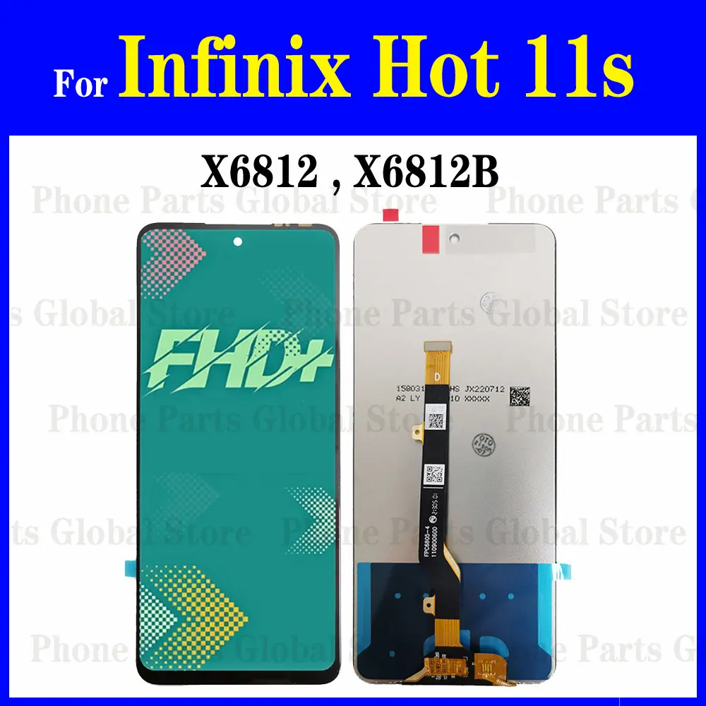 ЖК-дисплей 6 78 дюйма для Infinix Hot 11s X6812 X6812B сенсорный дигитайзер сенсор в сборе