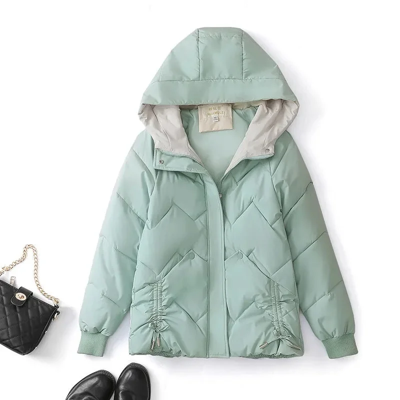 New Women Winter Jacket Parkas Female Thicke Cotton Padded Parka Student Coat Hooded Snow Jackets Overcoat Outwear
