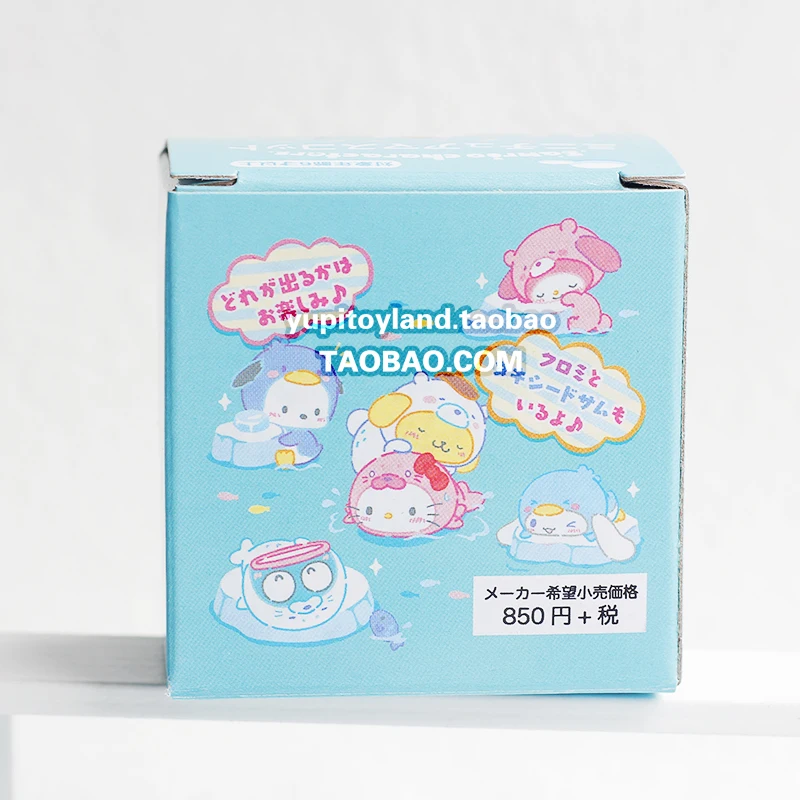 Фото Sanrio аниме Мелодия КТ Кот глухая коробка Kawaii экшн-фигурка загадочная коробка Cinnamoroll Пом Пурин Косплей Снежный мир Подарок детская игрушка №5