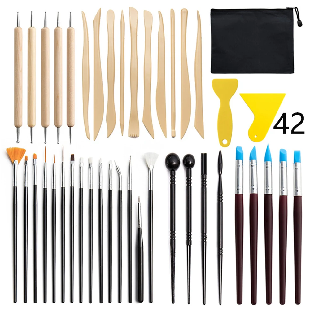 

Comprehensive Pottery Clay Sculpting Tools Set for Wax Carving and Smoothing Perfect for Artists of All Levels