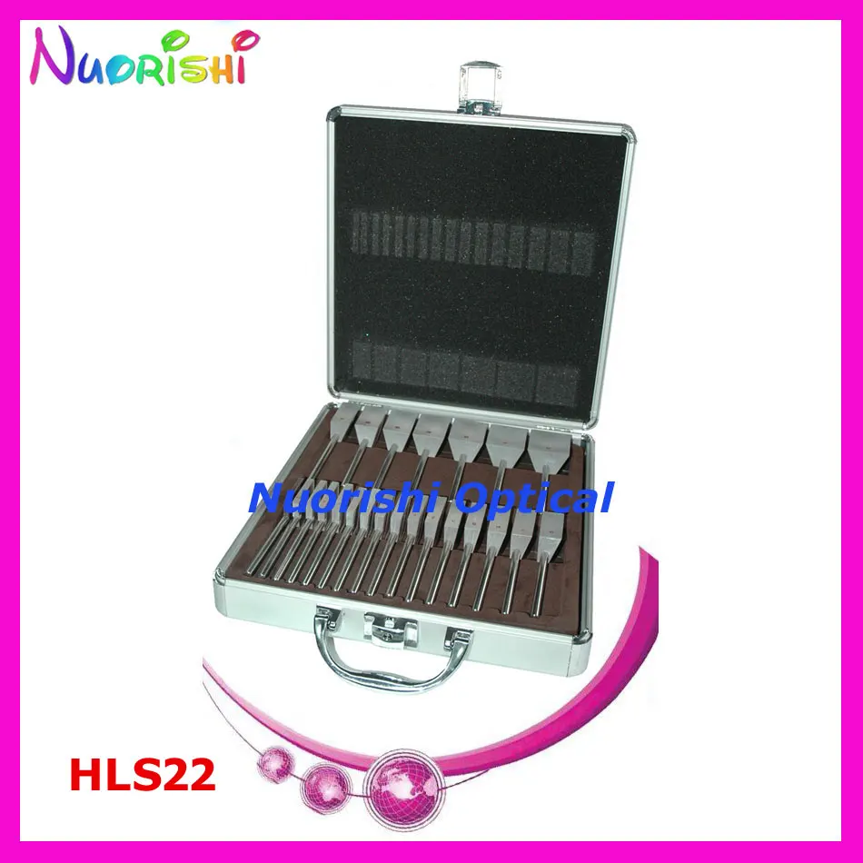 

Оптометрические акриловые призматические стержни HLS22 с ручкой из нержавеющей стали, набор алюминиевых чехлов в упаковке