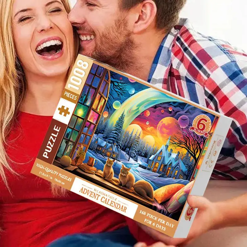 Рождественский адвент-пазл календарь 3 кота 6 дней рождественский обратный