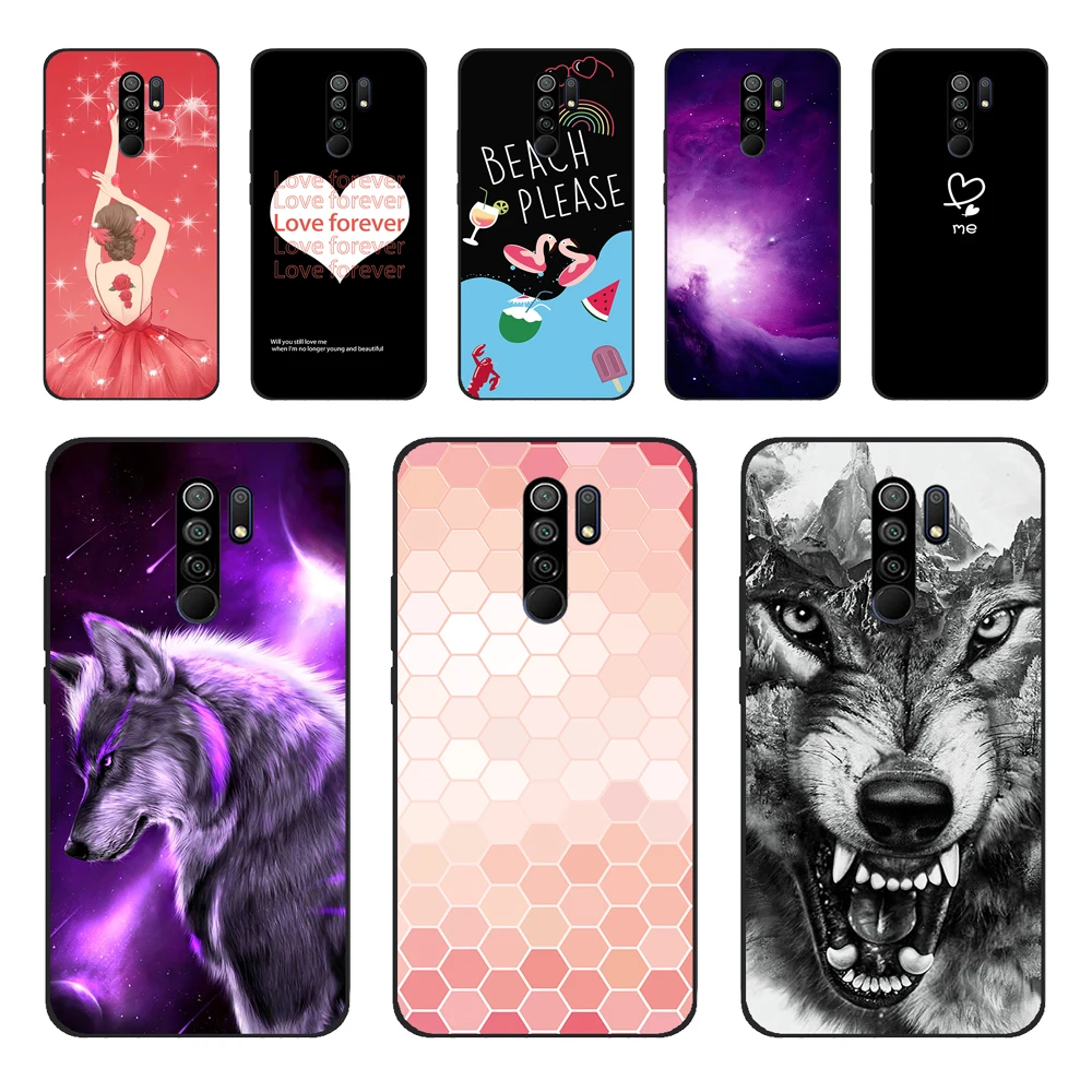 Чехол для Xiaomi Redmi 9 чехол кошка цветок животное чехол силиконовый чехол для Redmi 9 redmi9 чехол бампер противоударный чехол для телефона Coque