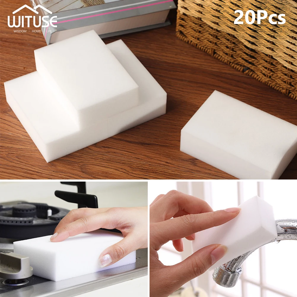 

20pcs 10*6*2CM Kitchen Clean Magic Sponge Eraser Kitchen Clean Household Accessory Dish washing Melamine Sponge Nano Eraser Pad