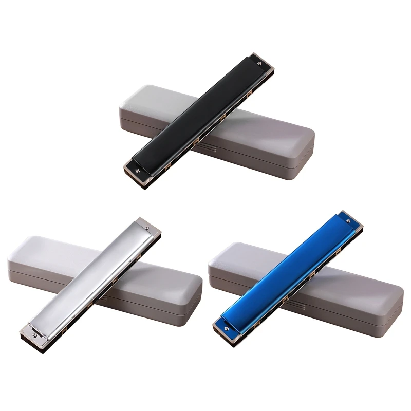 

F1FD C Key Harmonica 24 Holes,Performance Tremolo Harmonica for Adults Beginner Kids