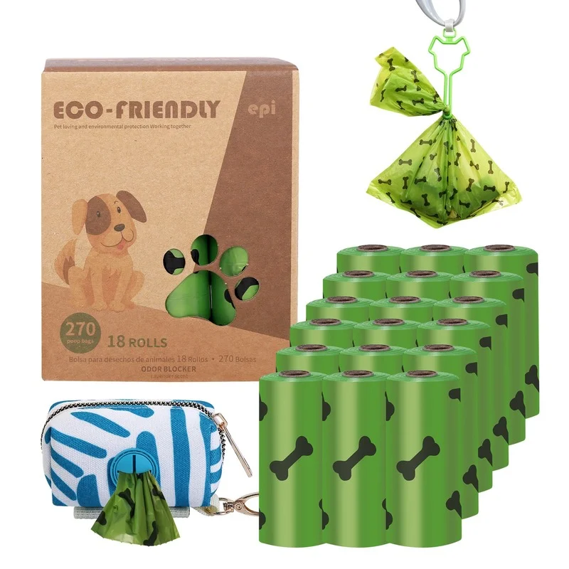 

Eco Friendly Dog Waste Bags Scented Pet Poop Bags Guaranteed Leak Proof and Extra Thick Waste Bag Refill Rolls for Dogs