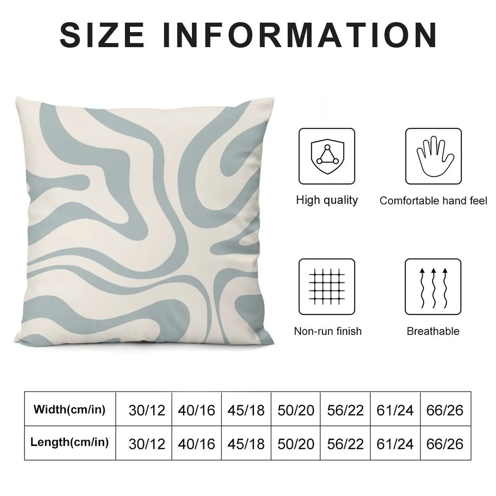 Современная подушка в стиле ретро с жидким крутящимся абстрактным рисунком цвет