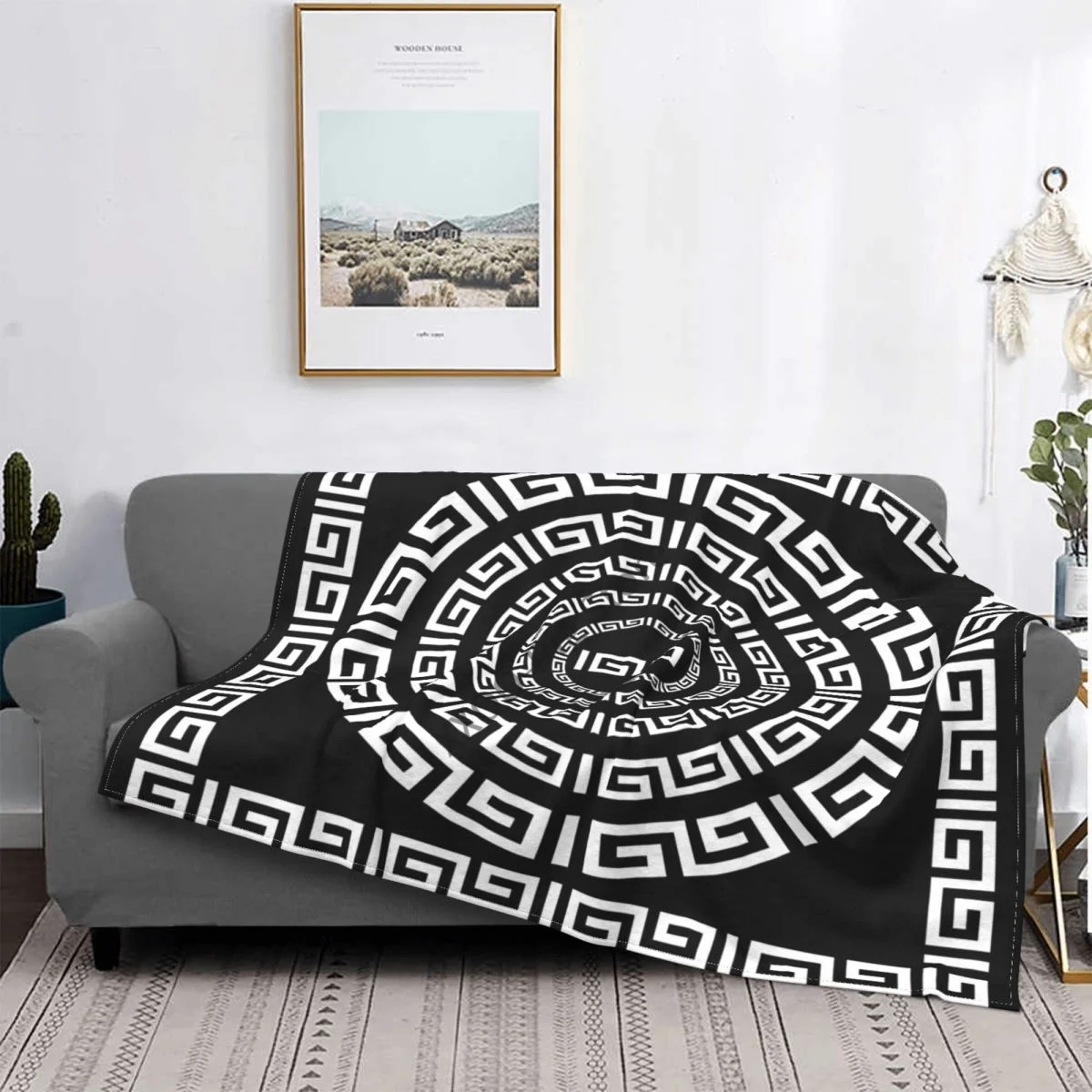 

Fashion Geometry Flannel Blanket 3D Print Famous Luxury Fleece Blanket For Bedroom Throw Blanket Nap Office Blanket Decor