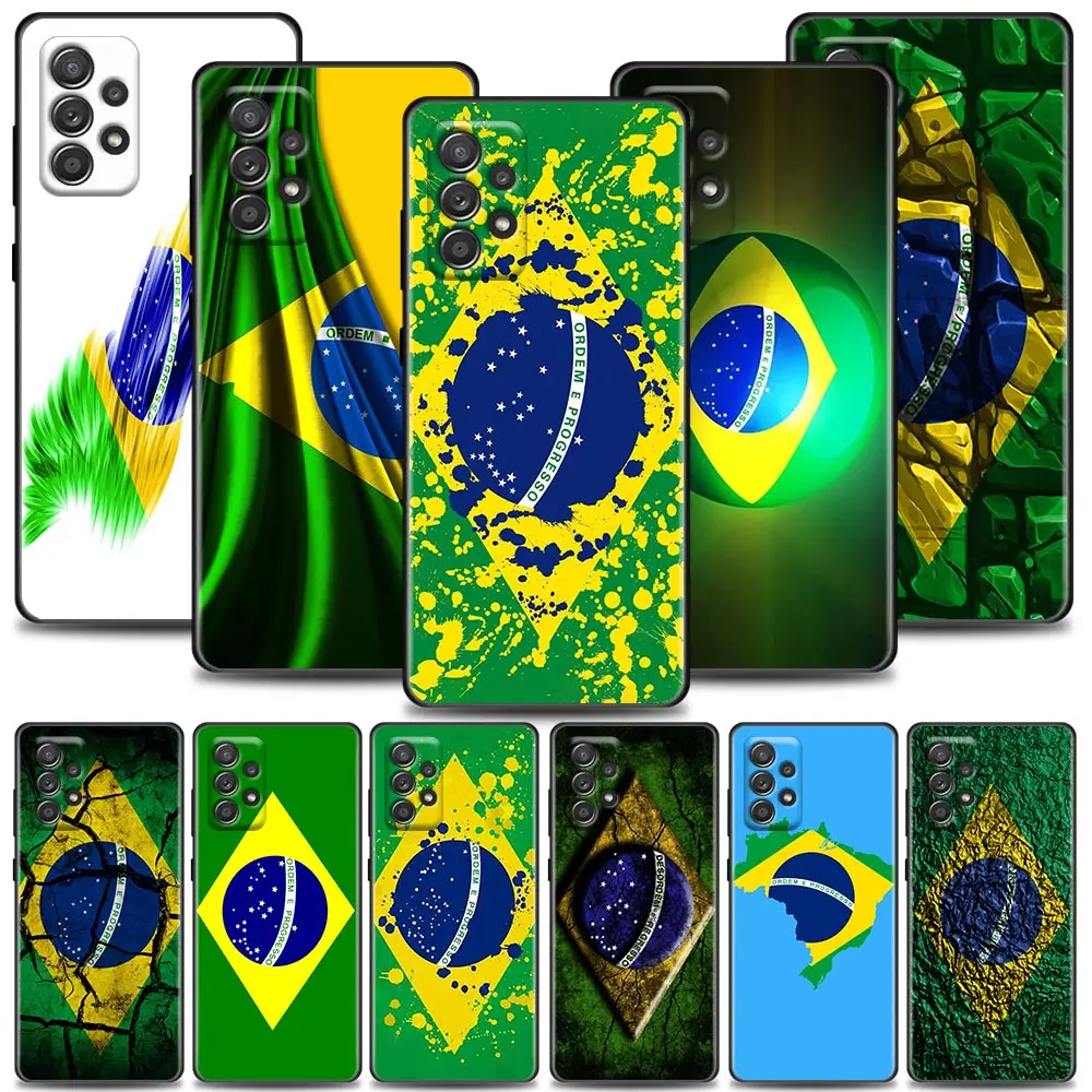 

Brazil Brazilian Flag Phone Case For Samsung Galaxy A72 A52 A42 A32 A22 A21s A02s A12 A02 A51 A71 A41 A31 A11 A01 Silicone Case