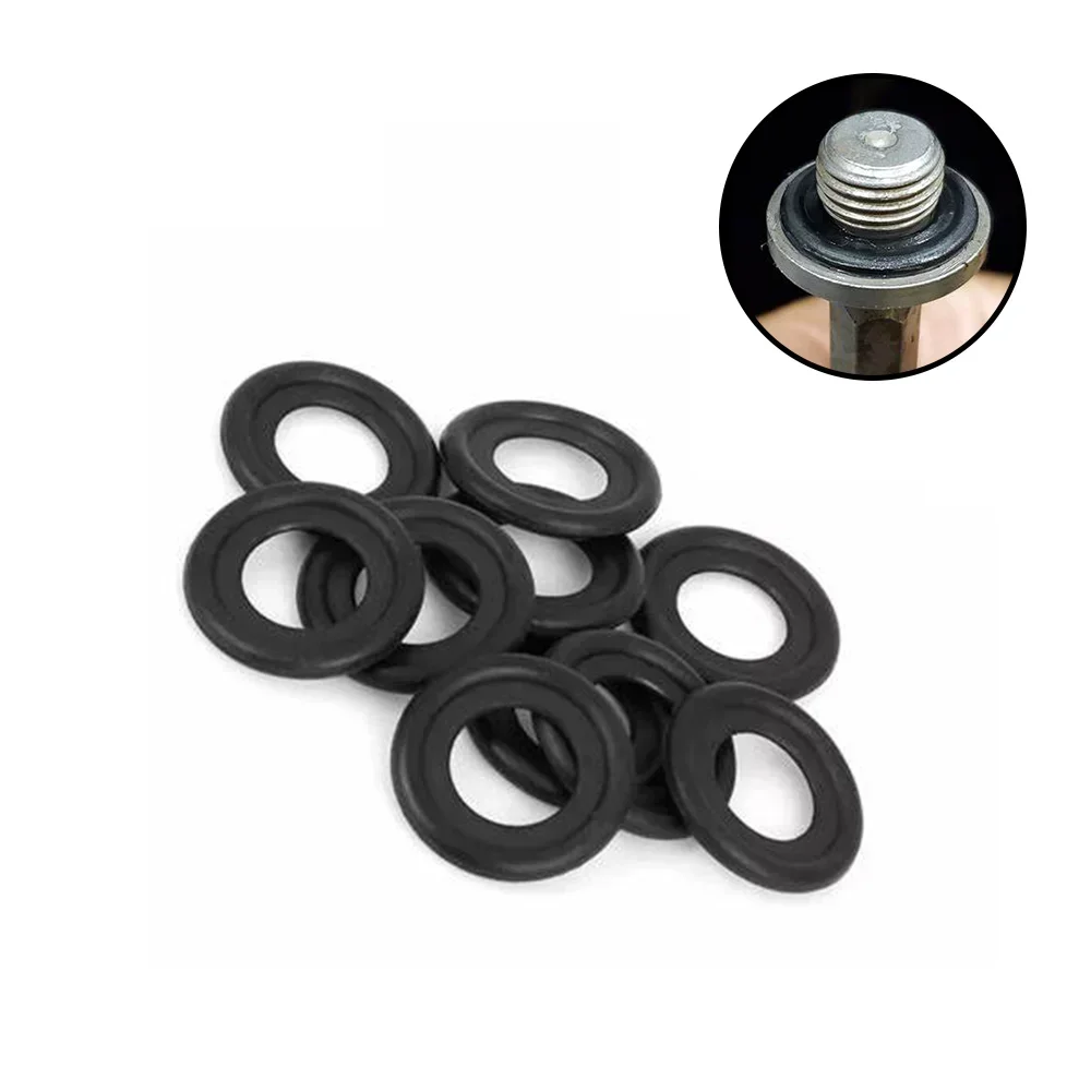 

10 шт., черные резиновые пробки для слива масла, прокладки, замена шайбы для GM 12616850 3536966 097-119 Новый