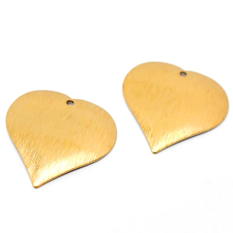 

20Pcs Raw Brass Texture Arc Hearts Charms Pendant Diy for Craft Earrings Necklaces Jewelry Making Supplies Material Wholesale