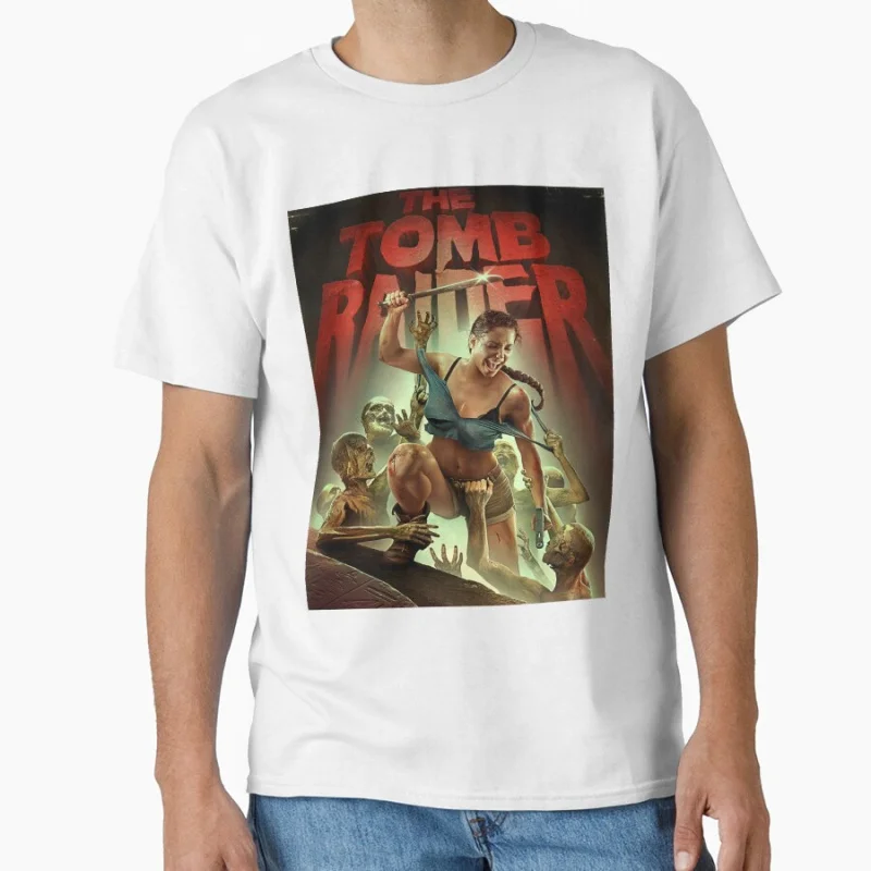 Фото Tomb Raider 1016 Lara Croft The Angel Of Darkness 80s Видеоигра Подарочная футболка для мужчин Топы большого размера с принтом Мужская одежда №2