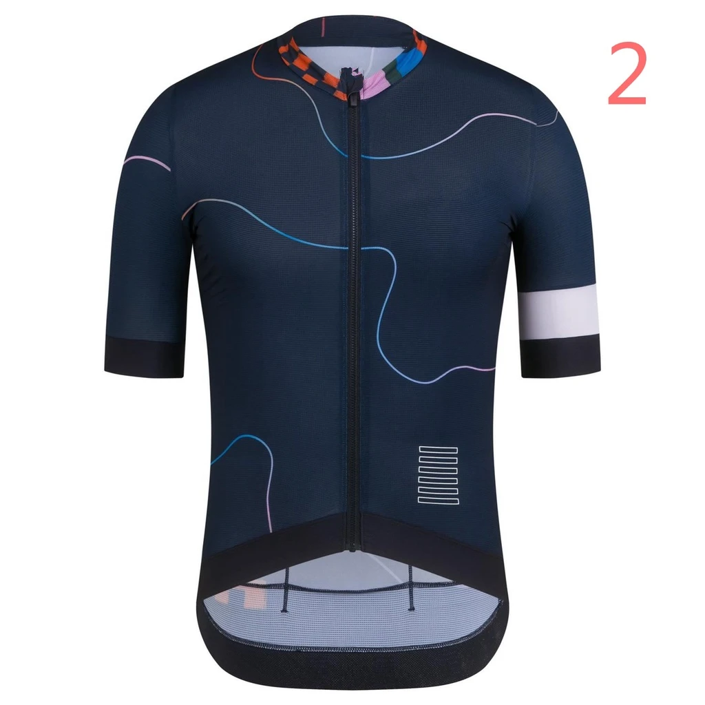 

2022 New Pro Team Training Jersey Men Cycling Jersey Mountain Bike Jersey mtb Light blue line bike jersey mtb