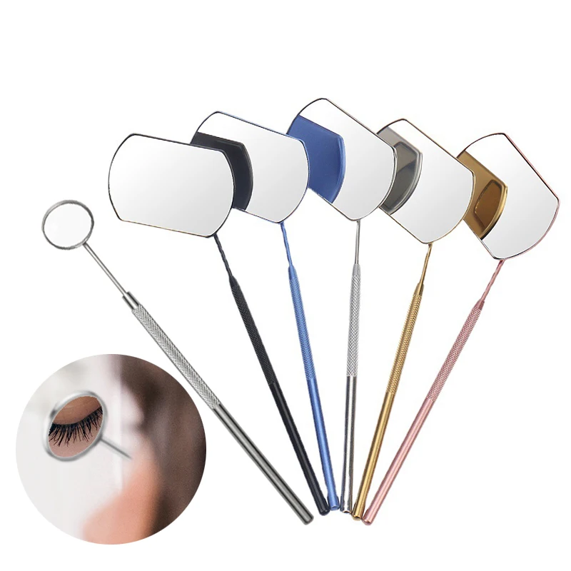 

1p for Checking False Eyelashes Extension Makeup Tool Eyelash Mirror Large Makeup Mirror Magnifying Beauty Long Handle Mirror