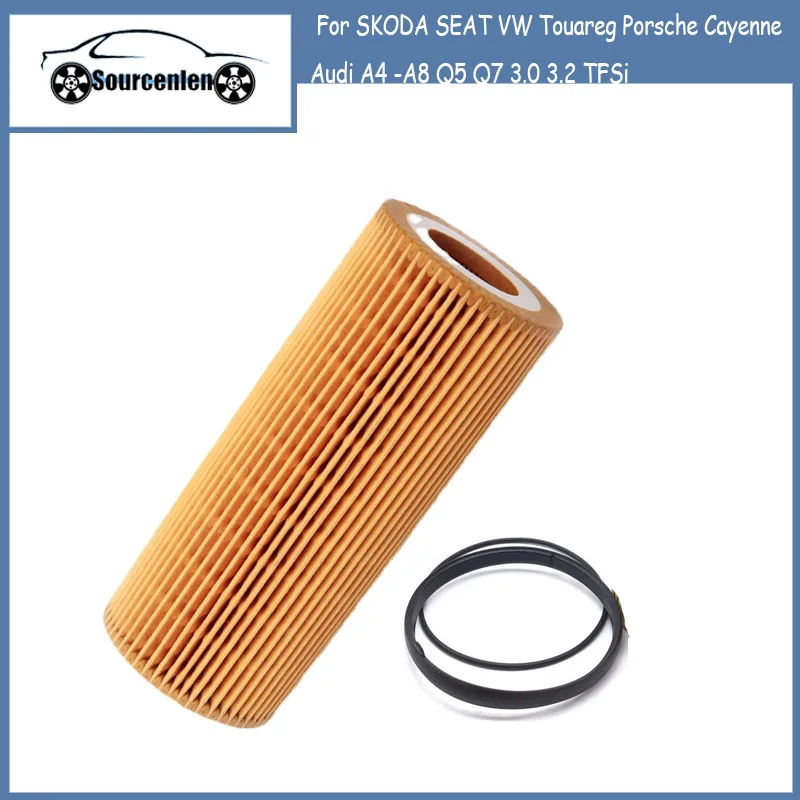 

Oil filter For SKODA SEAT VW Touareg Porsche Cayenne Audi A4 A5 A6 A7 A8 Q5 Q7 3.0 3.2 TFSi 06E115562C 06E115466 06E115405C