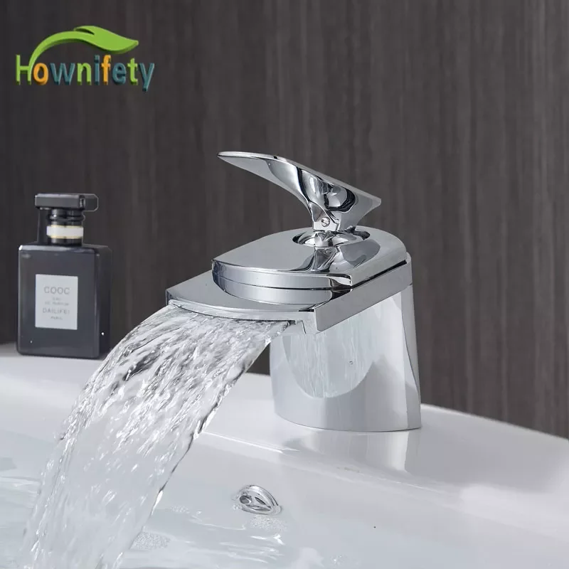 

Chrome Gold Nickel ORB Basin Faucet Deck Mount Bathroom Mixer Hot Cold Mixer Crane Taps Waterfall Bath Wash Mixer