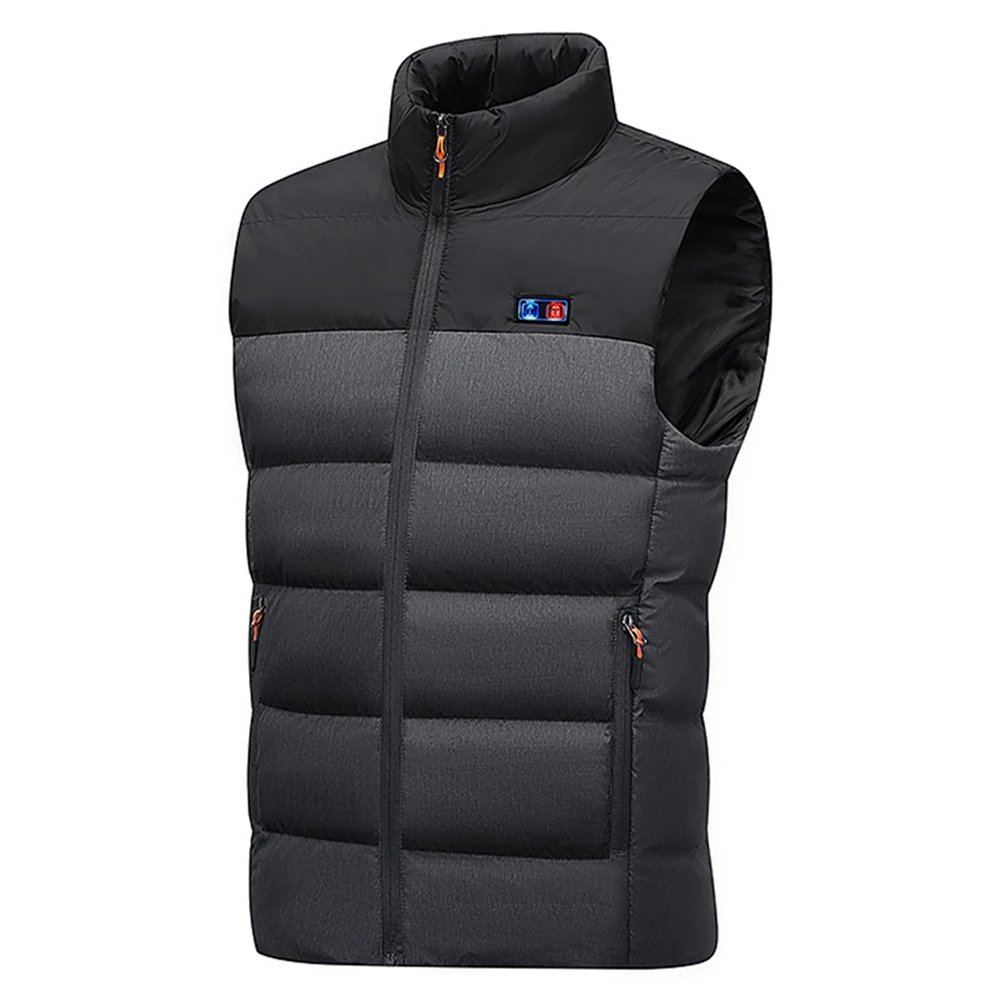 

11 Places Zones Winter Heating Jacket Washable Electric Heated Vest Splicing Thermal Waistcoat Thermostatic for Outdoor