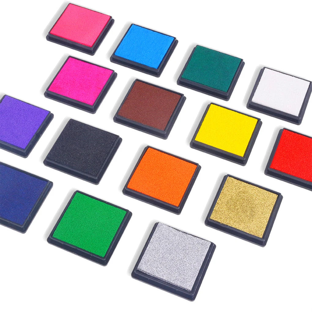 

Ink Pads Colorful Finger Painting Inkpad Rubber Art Craft Stamps Printing Mud