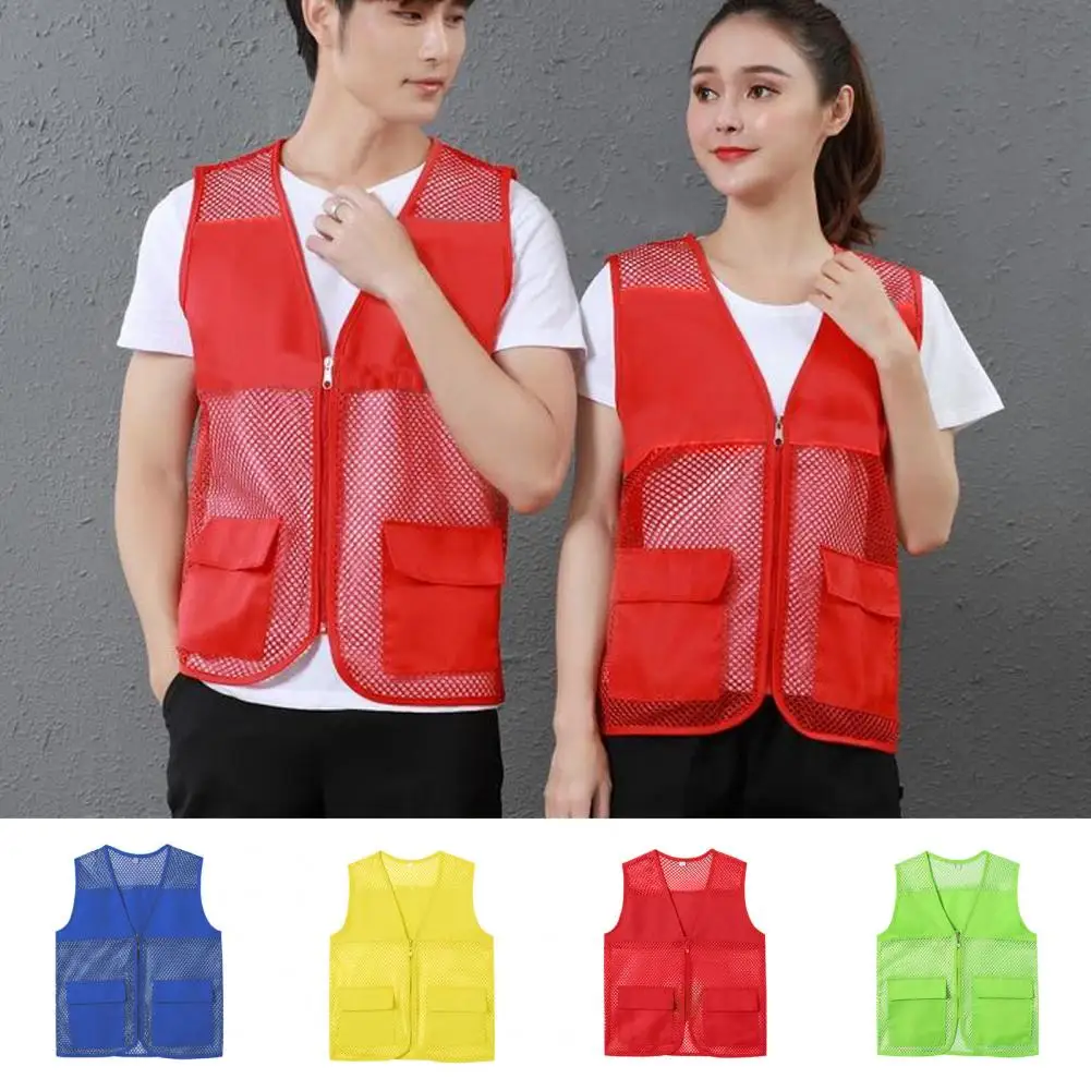 

Trendy Unisex Waistcoat V-neck Versatile Breathable Casual Men Women Work Vest Jacket