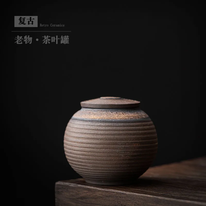 

Имитация древесины, искусственные жестяные банки, винтажная керамическая чайная банка, герметичная емкость для хранения, античная состаре...