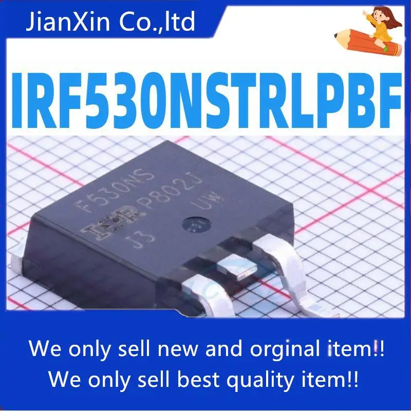

10pcs 100% orginal new IRF530NSTRLPBF silk screen F530NS MOS FET TO-263