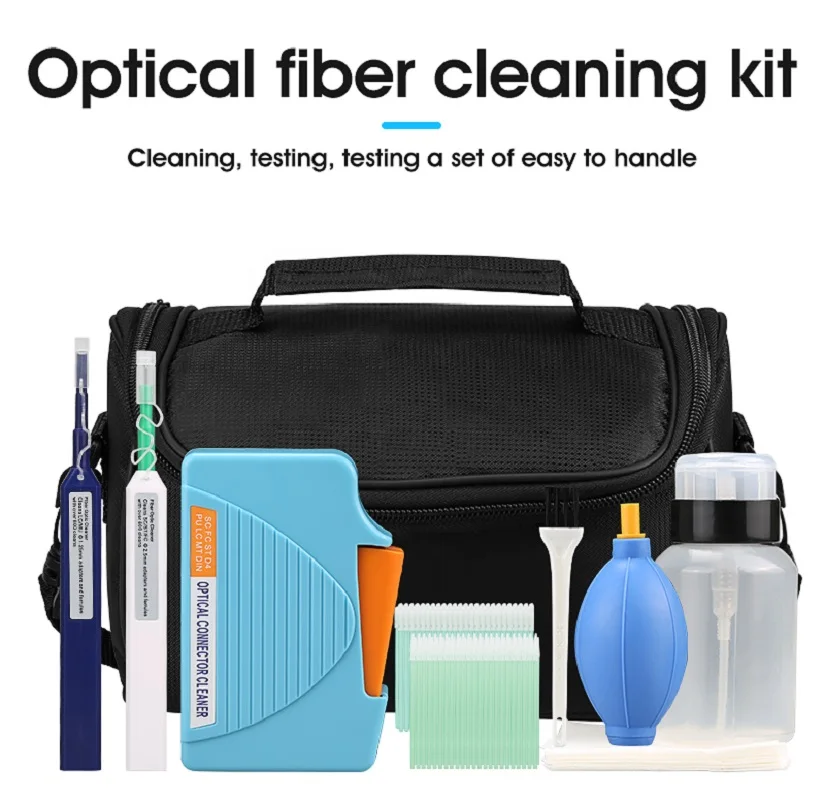 8Pcs Fiber Optic Cleaning Kit Set Fiber Optic Cleaning Pen 1.25/2.5 MM Fiber Optic Cleaning Box