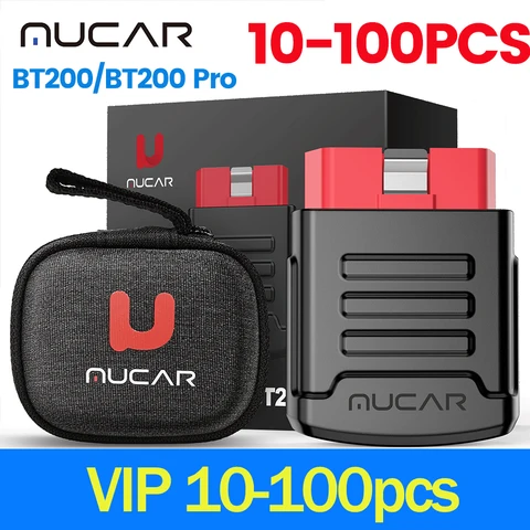 10 шт.-100 шт. MUCAR BT200/BT200 Pro OBD2, диагностический инструмент, полный системный диагностический сканер для всех автомобилей, поддержка 15 сбросов