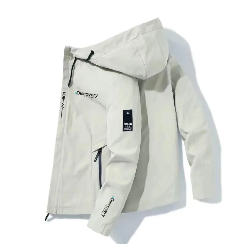 

Discovery Bomber Jacket 2023 Men's Windbreaker Zip Coat Spring Autumn Casual Work Jacket Fashion Outdoor Adventure Jacket