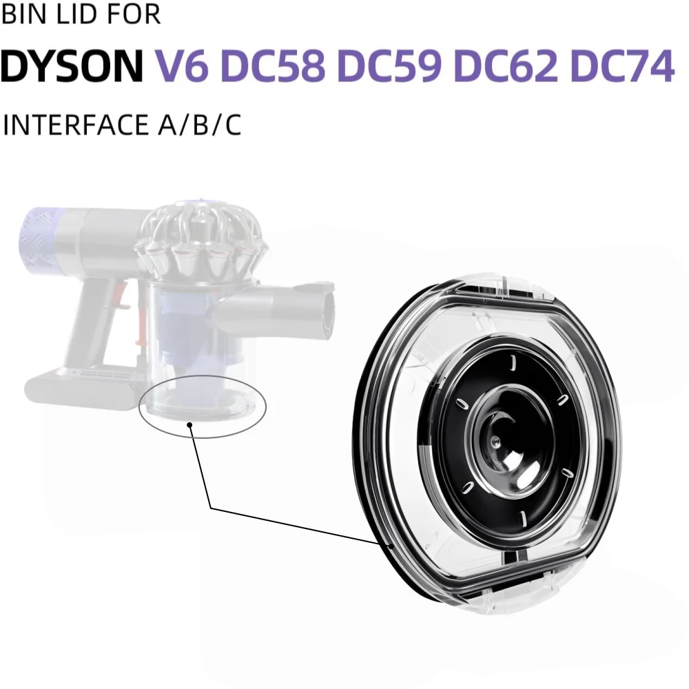 Фото Крышка контейнера для пыли, сменная деталь, совместимая с пылесосом Dyson V6, крышка пылесборника, крышка контейнера для сбора пыли, Atta №4