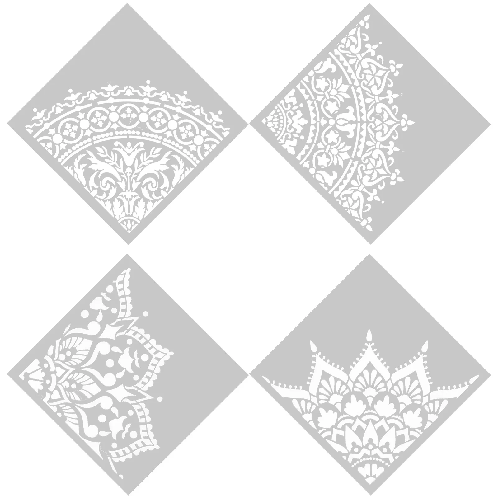 

Stencils Painting Template Templates Stencil Floor Wall Floors Hollow Drawing Flower Reusable Novelty Multi Function Out Journal