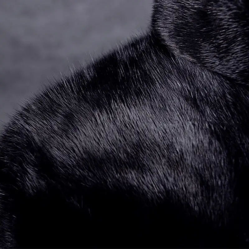 Новинка зимы 2024 кашемировое пальто Haining меховая верхняя одежда мужская бархатная