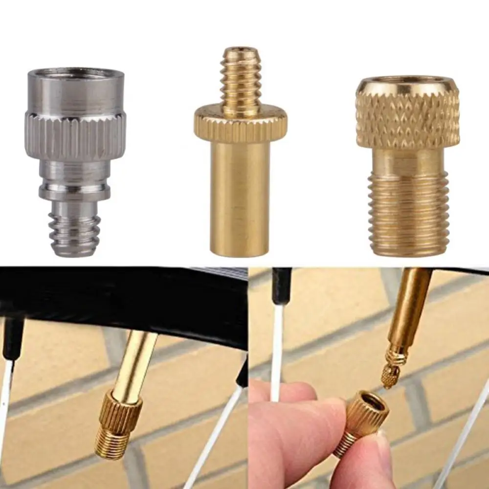 

3Pcs/Set Bike Air Pump Valve Adapter Presta To Schrader Convert Wheel Gas Nozzle Bicycle Wheel Tire Transfer Valve Adapter