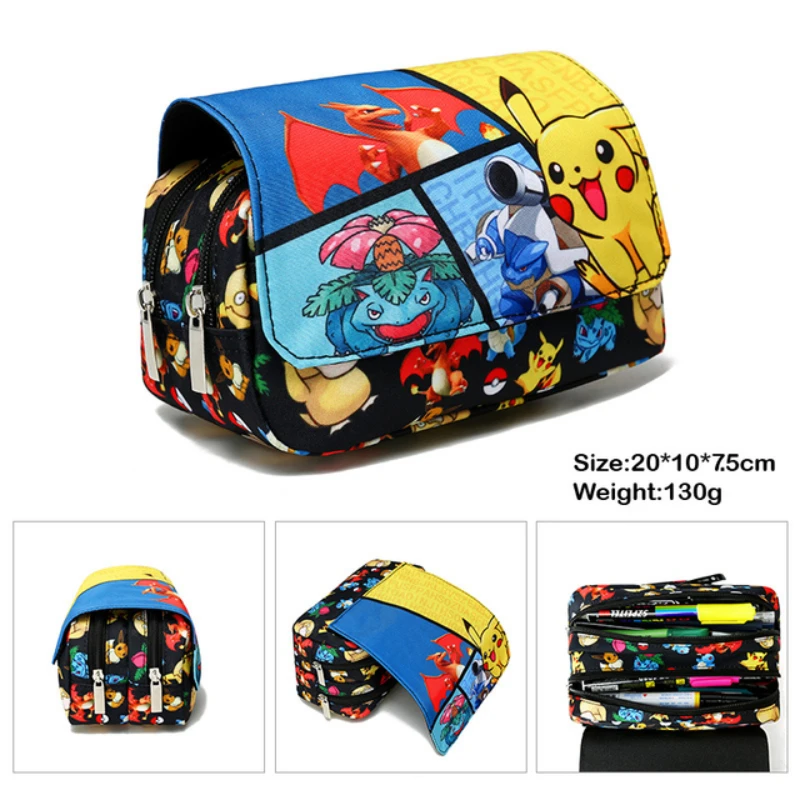 

Pokemon Pikachu 20 Models Large Capacity Pencil Case Kawaii School Pen Case Supplies Pencil Bag Box Pouch Stationery Toys Gift