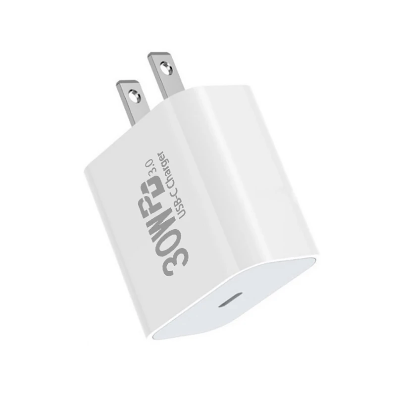 Полностью мощное зарядное устройство USB C мощностью 30 Вт с несколькими системами